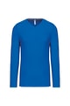 Heren T-shirt lange mouw V Hals Kariban K358 LIGHT ROYAL BLUE